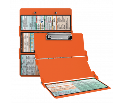 WhiteCoat Clipboard® Trifold - Orange Physical Therapy Edition